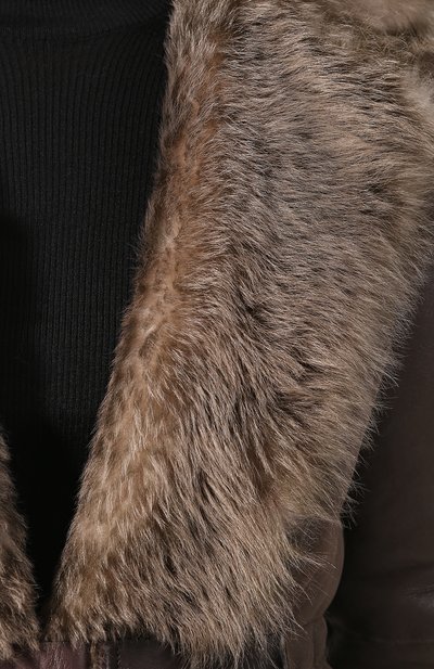 Укороченная дубленка из овчины с поясом GIORGIO ARMANI, арт. 1AG08P/1AP08, фото 5