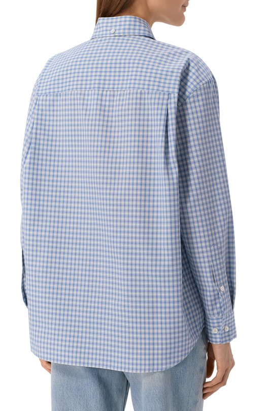 Хлопковая рубашка Dunst UDSH6A115B1 Голубой  UDSH6A115B1 Фото 4