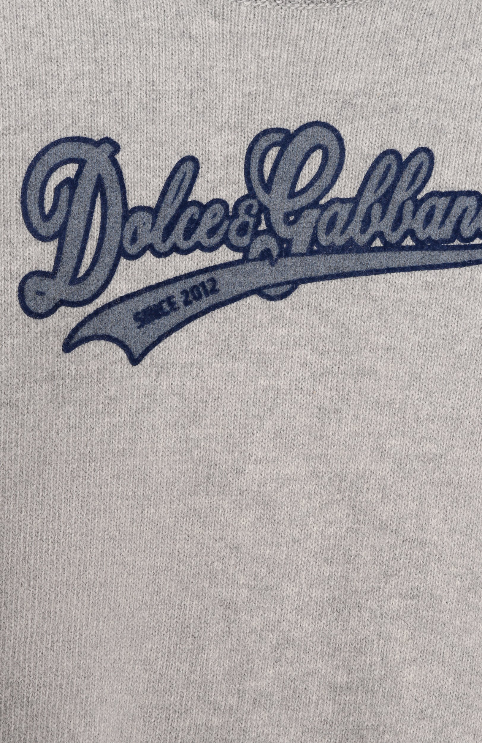 Шерстяной пуловер DOLCE & GABBANA серого цвета по цене 65950 руб., арт. L4KWE2/JDVH0, фото 3 Шерстяной пуловер DOLCE & GABBANA, арт. L4KWE2/JDVH0, фото 3