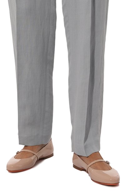 Кожаные балетки SANTONI бежевого цвета по цене 89950 руб., арт. WAAG71319KI1NVHD, фото 3 Кожаные балетки SANTONI, арт. WAAG71319KI1NVHD, фото 3