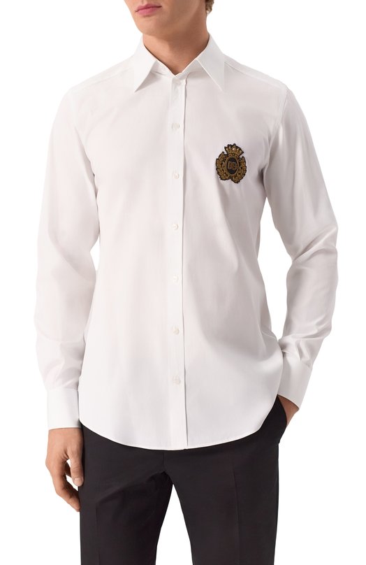 Хлопковая сорочка Dolce & Gabbana G5ML1Z/GI757 Белый  G5ML1Z/GI757 Фото 3