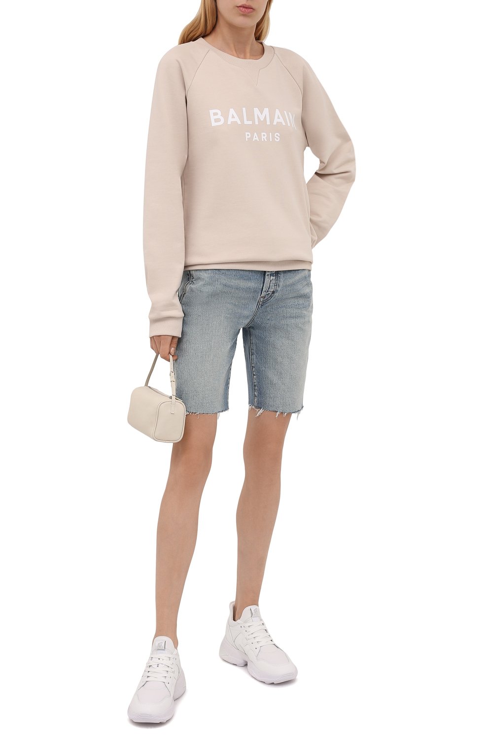 Хлопковый свитшот BALMAIN, арт. WF1JQ000/B091, фото 2