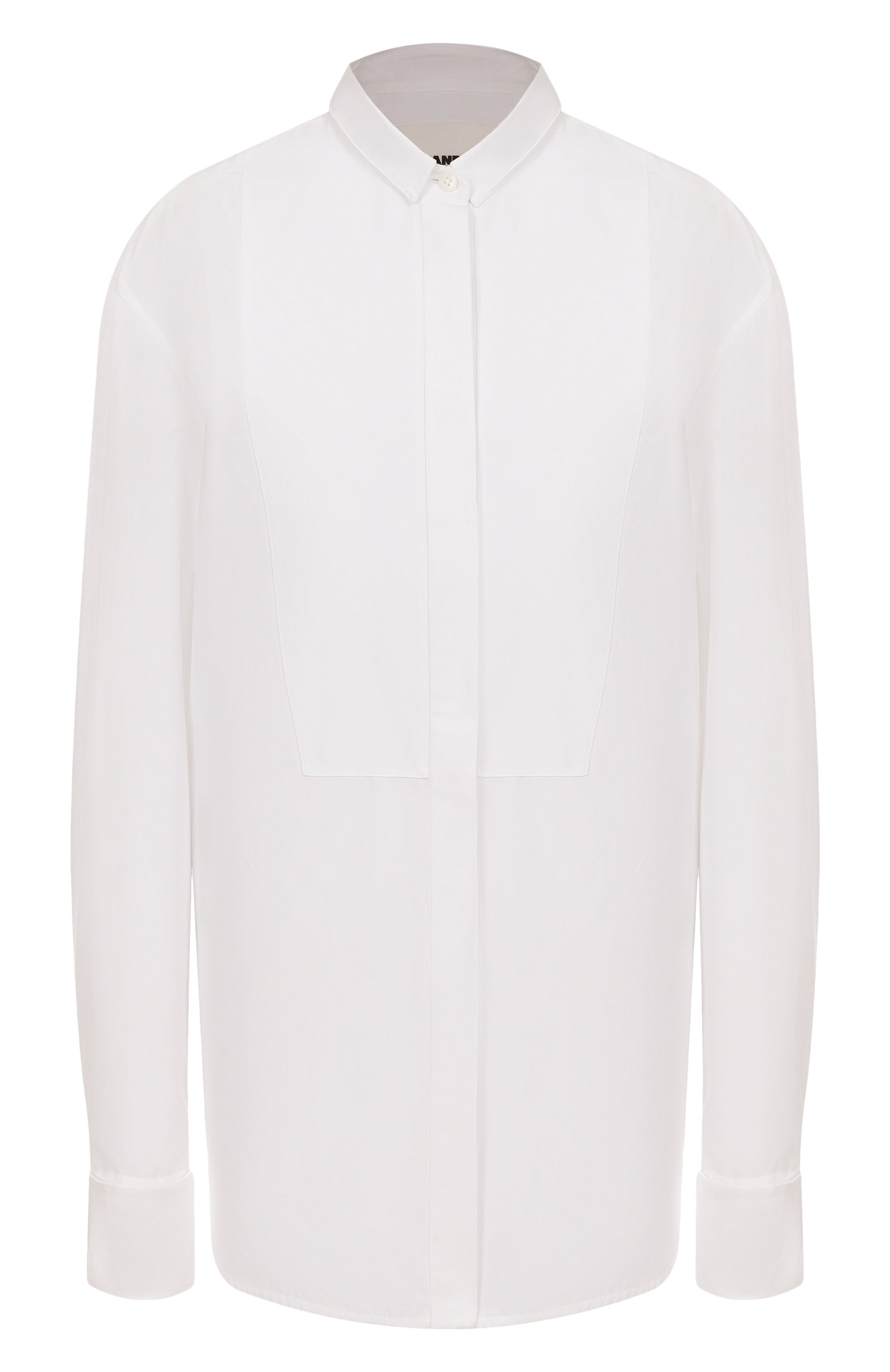 Хлопковая рубашка JIL SANDER белого цвета по цене 155500 руб., арт. J04DL0104/J45001, фото 1 Хлопковая рубашка JIL SANDER, арт. J04DL0104/J45001, фото 1