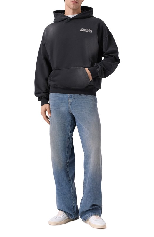 Хлопковое худи Comme des Fuckdown CFABM01740 Чёрный  CFABM01740 Фото 2