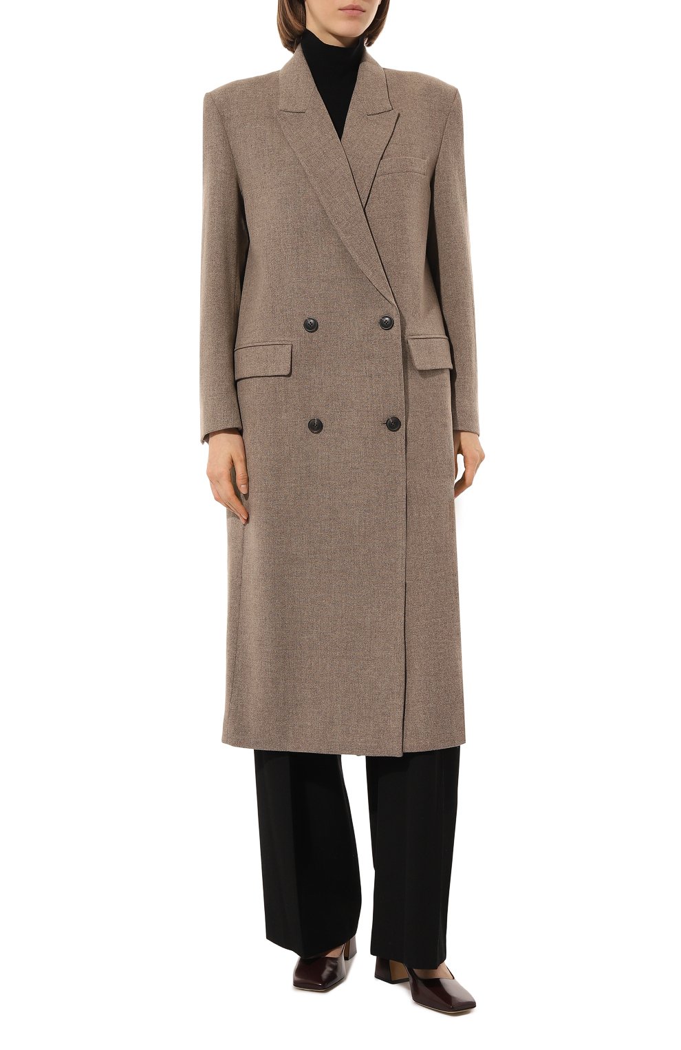 Шерстяное пальто LOW CLASSIC, арт. L0W22FW_CT11BE, фото 3