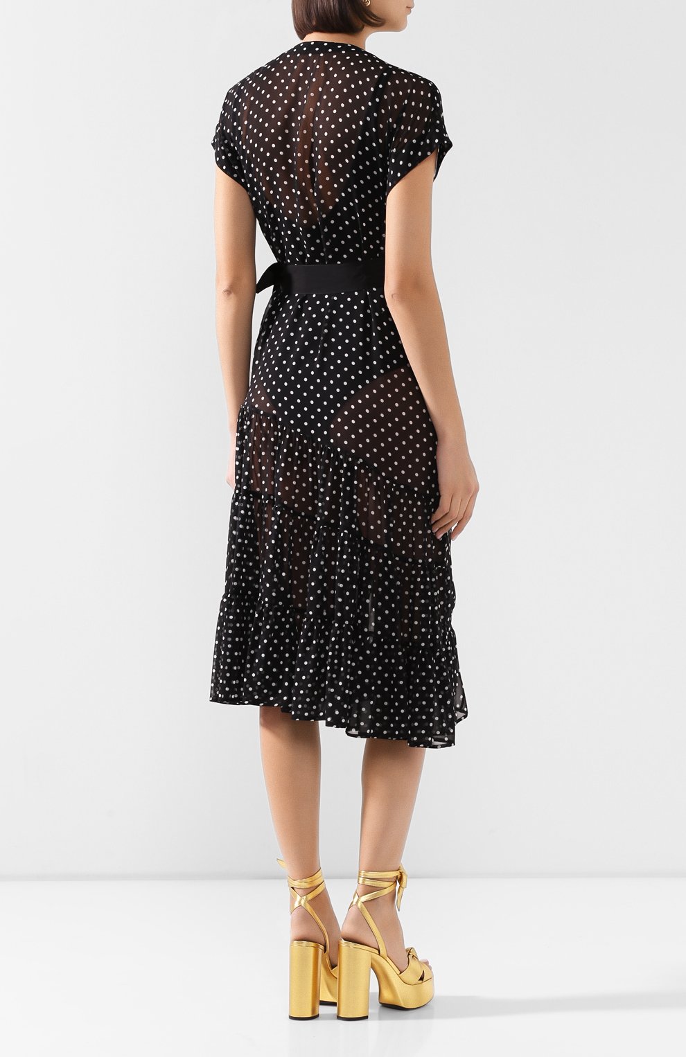 Шелковое платье DRIES VAN NOTEN черного цвета по цене 110500 руб., арт. 201-11045-9410, фото 4 Шелковое платье DRIES VAN NOTEN, арт. 201-11045-9410, фото 4