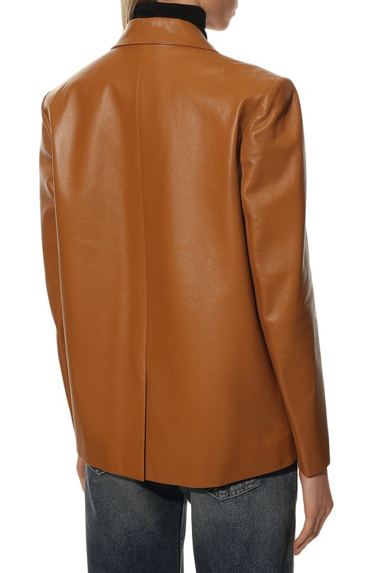 Кожаный жакет Prada 55800-08P-F0018 Коричневый  55800-08P-F0018 Фото 4