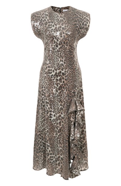 Женское платье с отделкой пайетками GANNI, арт. T4181/943
