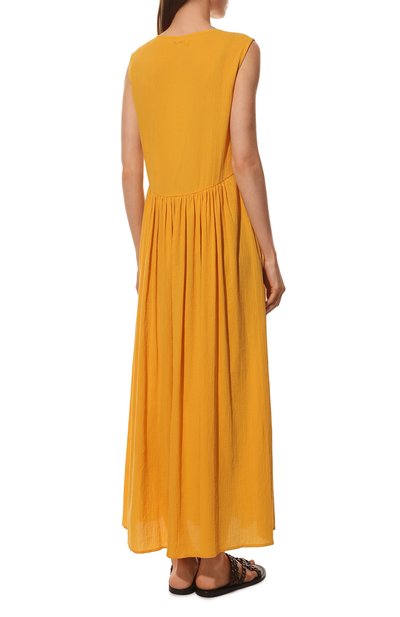 Хлопковое платье WEEKEND MAX MARA желтого цвета по цене 31000 руб., арт. VOLANTE 32210128, фото 4 Хлопковое платье WEEKEND MAX MARA, арт. VOLANTE 32210128, фото 4