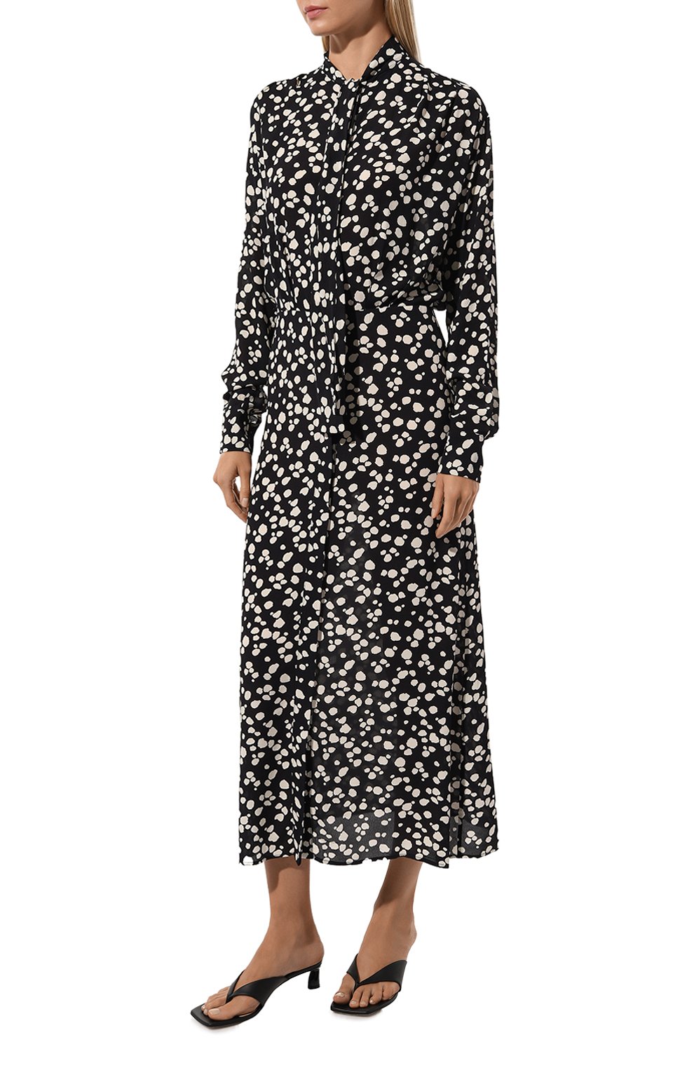 Платье из вискозы MSGM черно-белого цвета по цене 56650 руб., арт. 3741MDA37/247663, фото 3 Платье из вискозы MSGM, арт. 3741MDA37/247663, фото 3