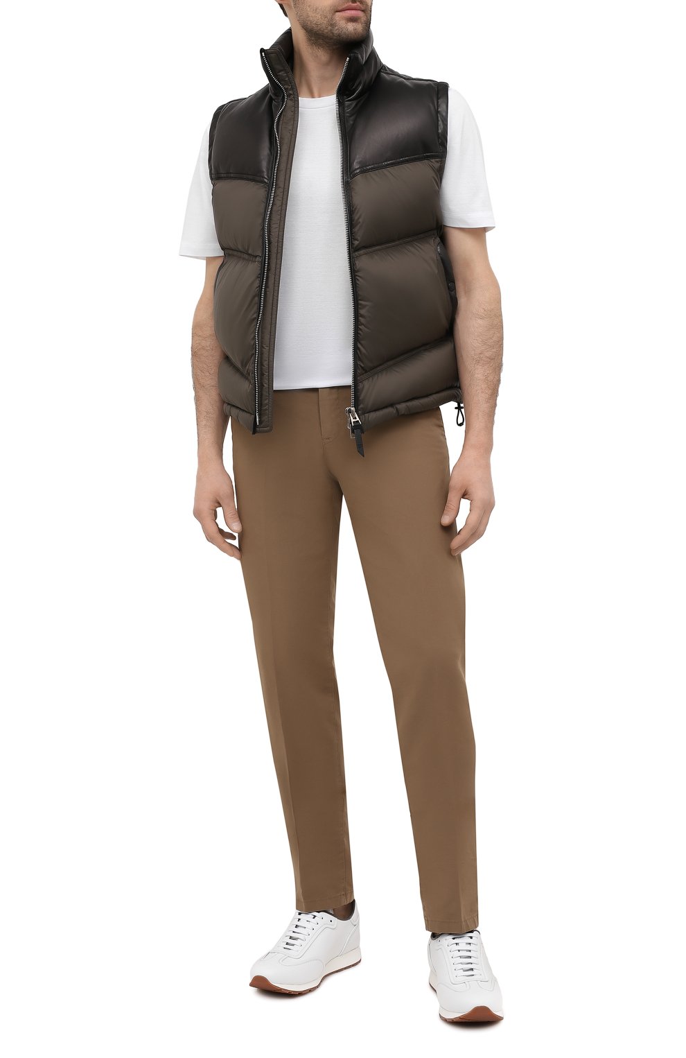 Кожаные кроссовки BRIONI белого цвета по цене 75600 руб., арт. QHI90L/P9726, фото 2 Кожаные кроссовки BRIONI, арт. QHI90L/P9726, фото 2