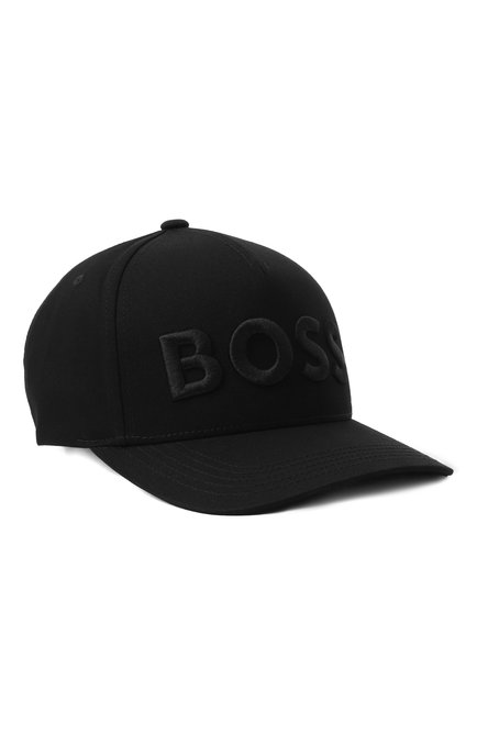 Мужская хлопковая бейсболка BOSS черного цвета, арт. 50536482 | Фото 1 (Материал сплава: Проставлено; Материал: Текстиль, Хлопок; Нос: Не проставлено)