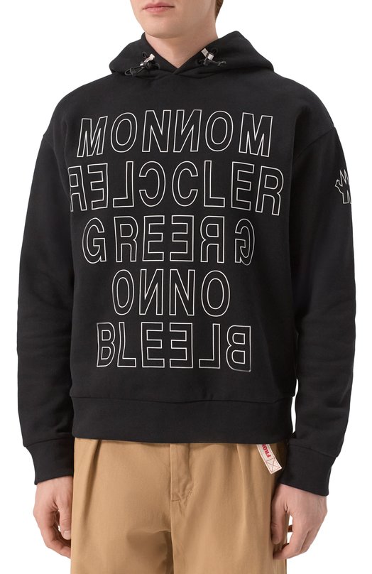 Хлопковое худи Moncler Grenoble 8G71610/899AN Чёрный  8G71610/899AN Фото 3