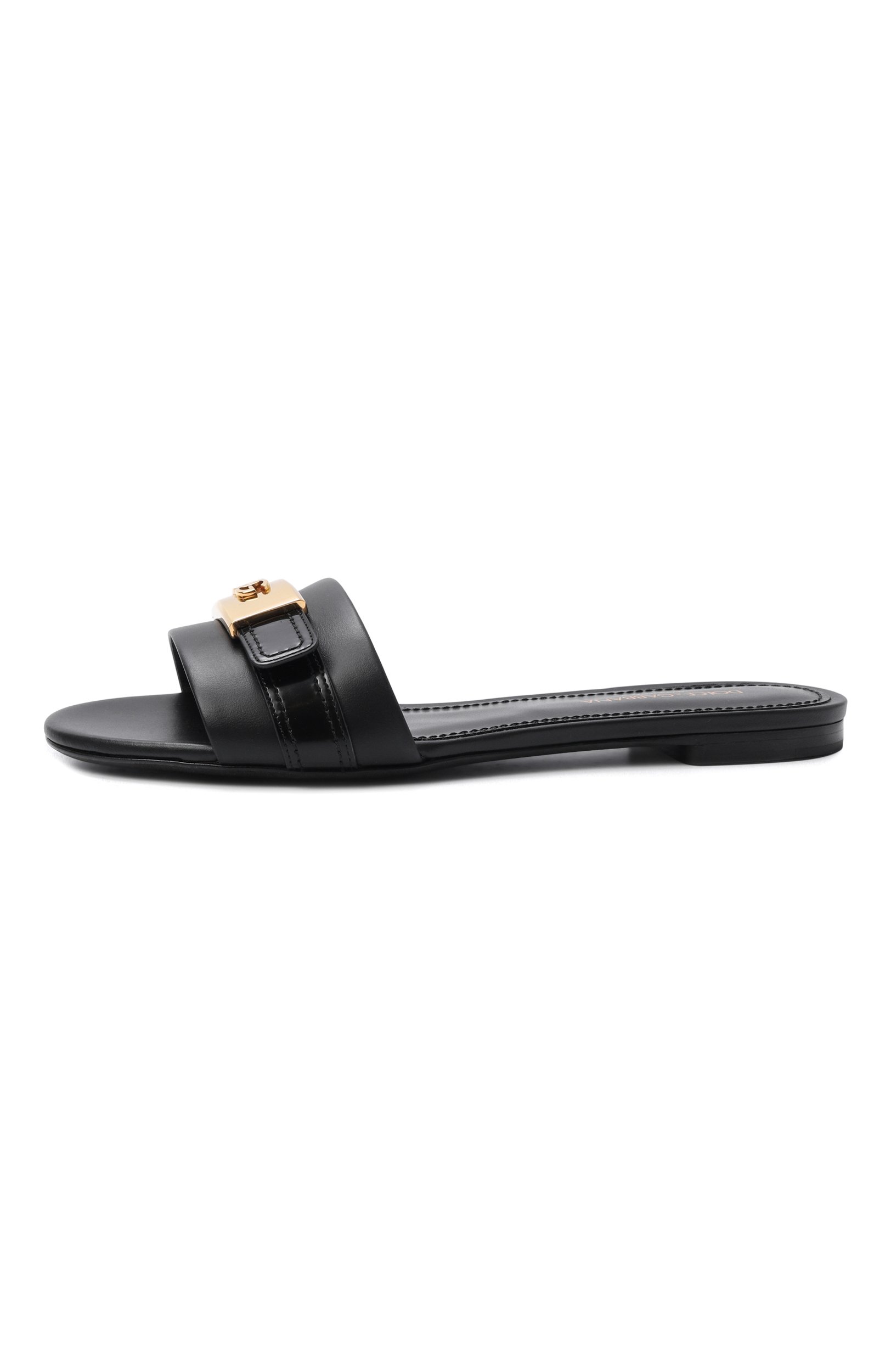 Кожаные шлепанцы bianca DOLCE & GABBANA, арт. CQ0731/A3S70, фото 4