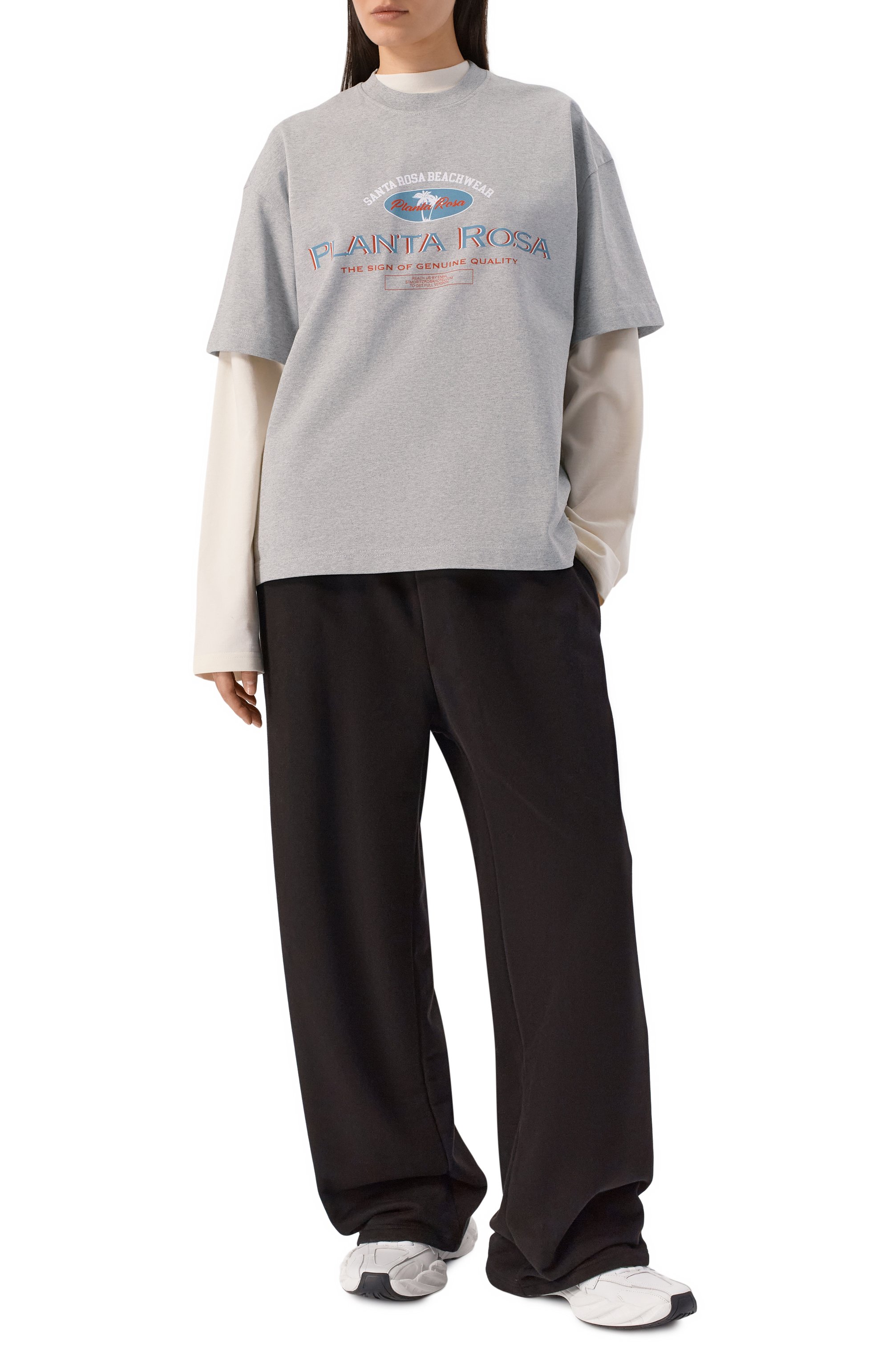 Хлопковая футболка PLANTA ROSA, арт. PR/T02/MINIPALM-WHITE/300, фото 5