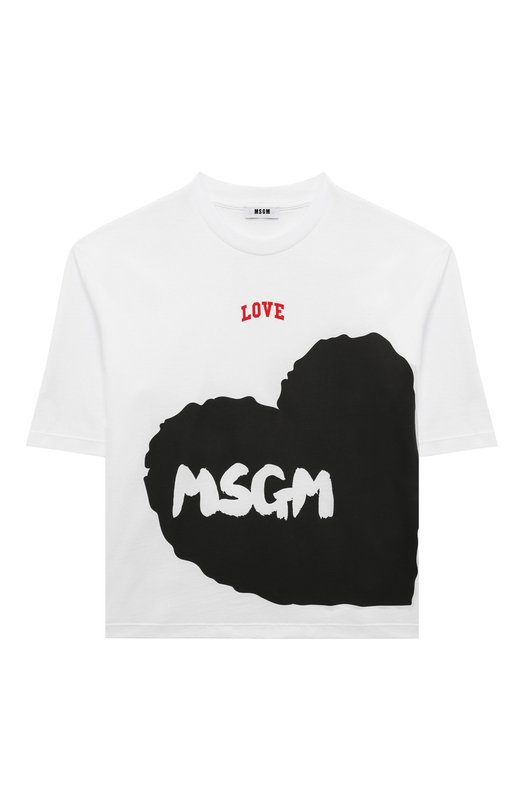 

Хлопковая футболка MSGM kids, Белый