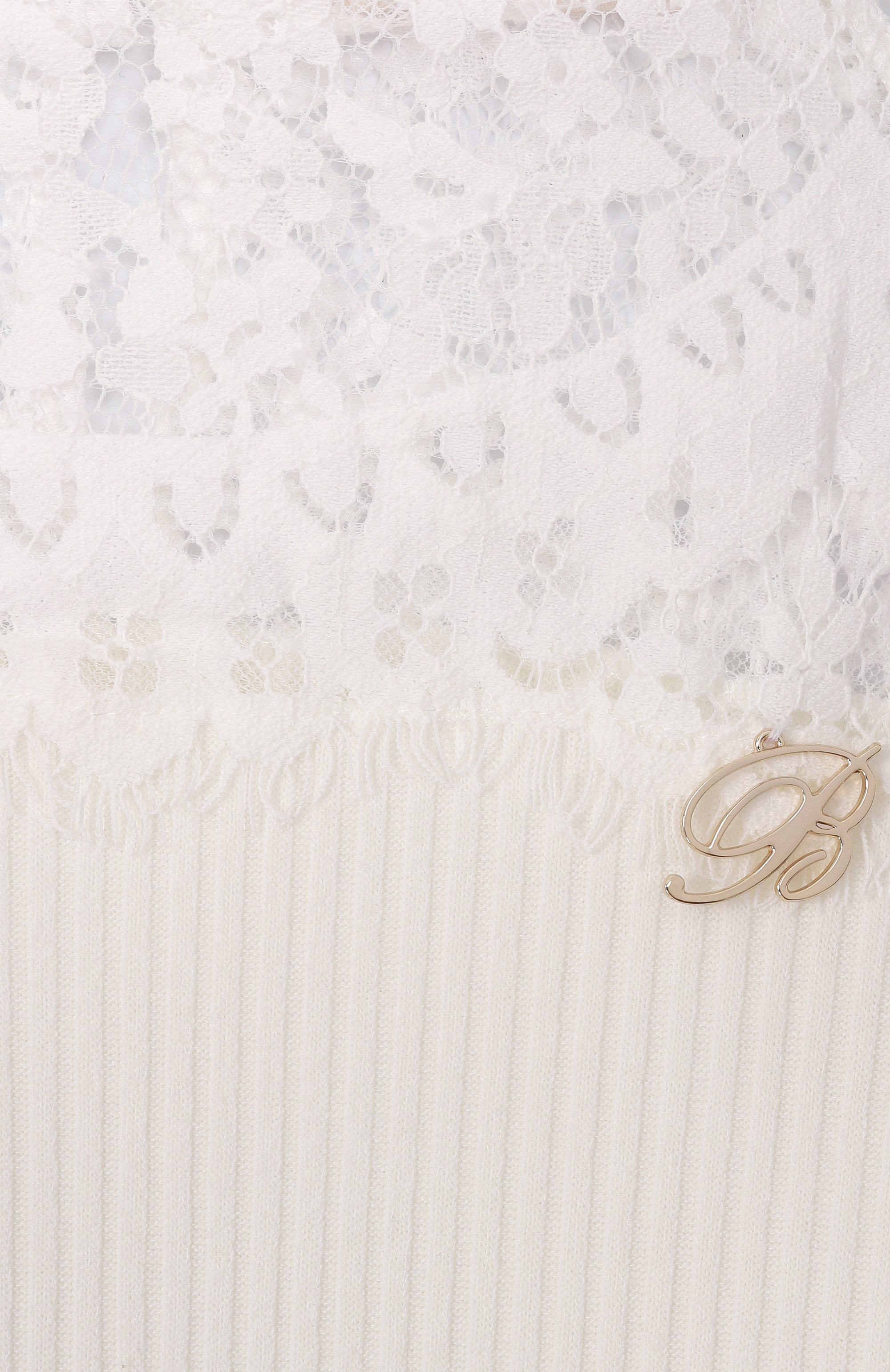 Пуловер BLUMARINE кремового цвета по цене 12450 руб., арт. BFT00040/CS030_001, фото 3 Пуловер BLUMARINE, арт. BFT00040/CS030_001, фото 3