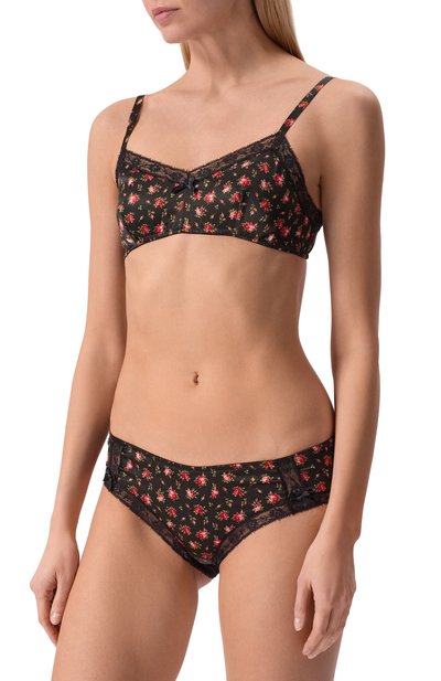 Трусы из шелка и хлопка DOLCE & GABBANA черного цвета по цене 49950 руб., арт. 02D95T/0N0CQ, фото 2 Трусы из шелка и хлопка DOLCE & GABBANA, арт. 02D95T/0N0CQ, фото 2