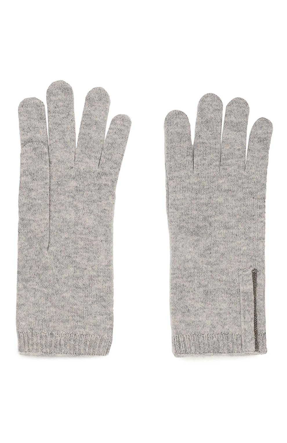 Кашемировые перчатки BRUNELLO CUCINELLI светло-серого цвета по цене 69950 руб., арт. M12147189, фото 2 Кашемировые перчатки BRUNELLO CUCINELLI, арт. M12147189, фото 2