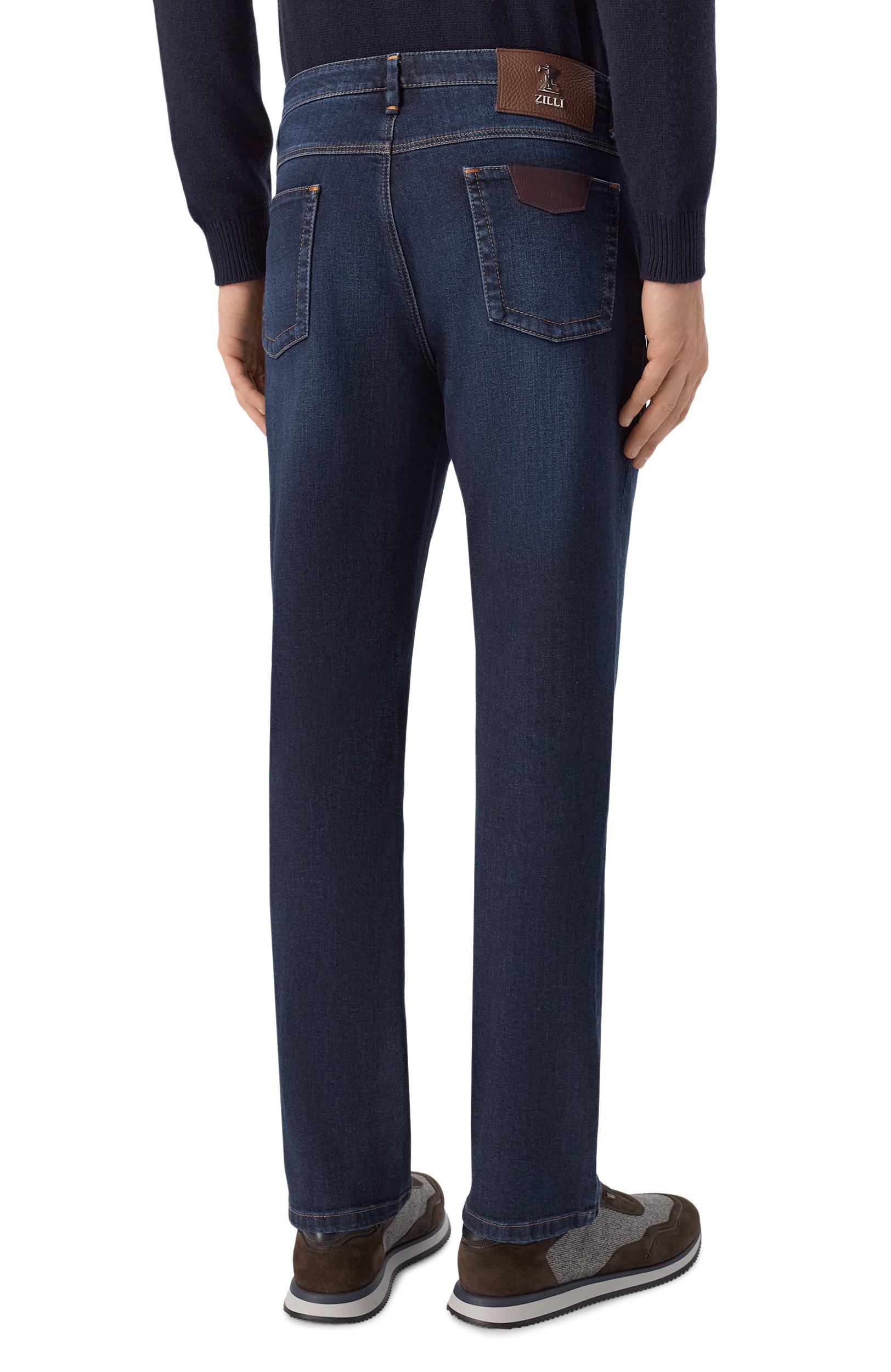 Джинсы slim fit ZILLI темно-синего цвета по цене 180000 руб., арт. J5T002M0441VZL003, фото 4 Джинсы slim fit ZILLI, арт. J5T002M0441VZL003, фото 4