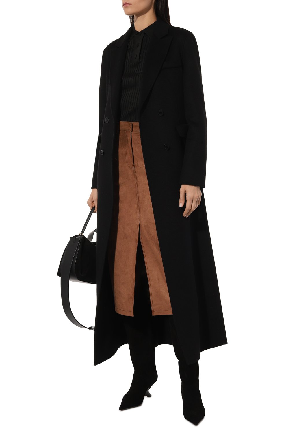 Юбка из экозамши LVIR коричневого цвета по цене 49750 руб., арт. LV23F-SK07B, фото 2 Юбка из экозамши LVIR, арт. LV23F-SK07B, фото 2