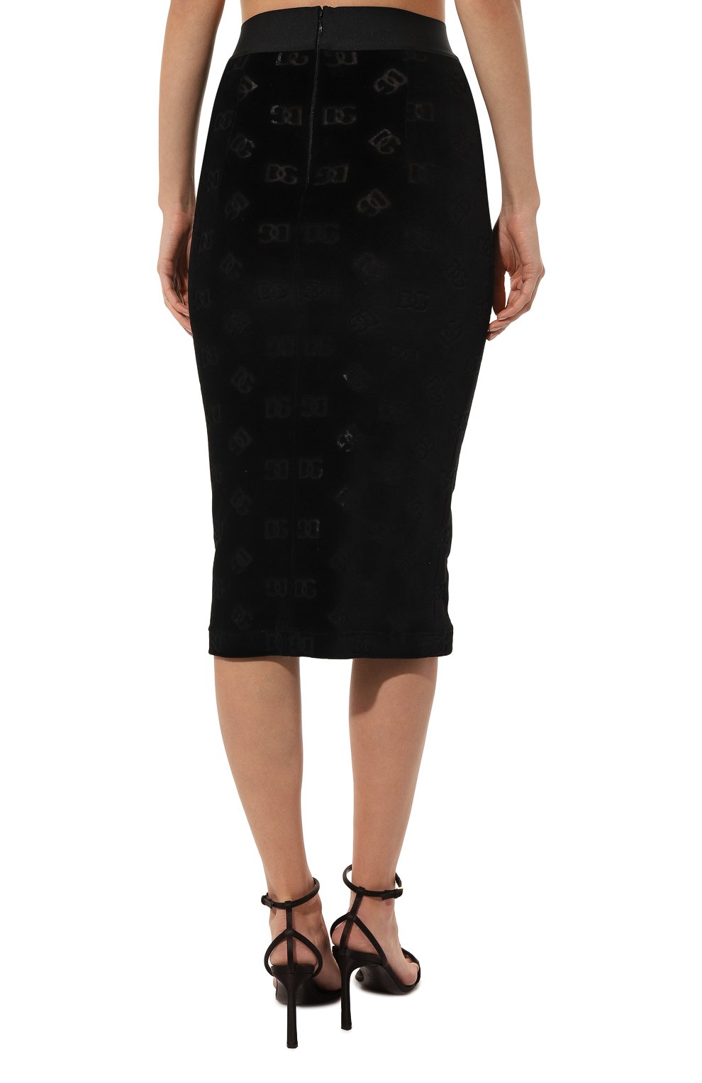 Хлопковая юбка DOLCE & GABBANA, арт. F4CJUT/FJ7DL, фото 4