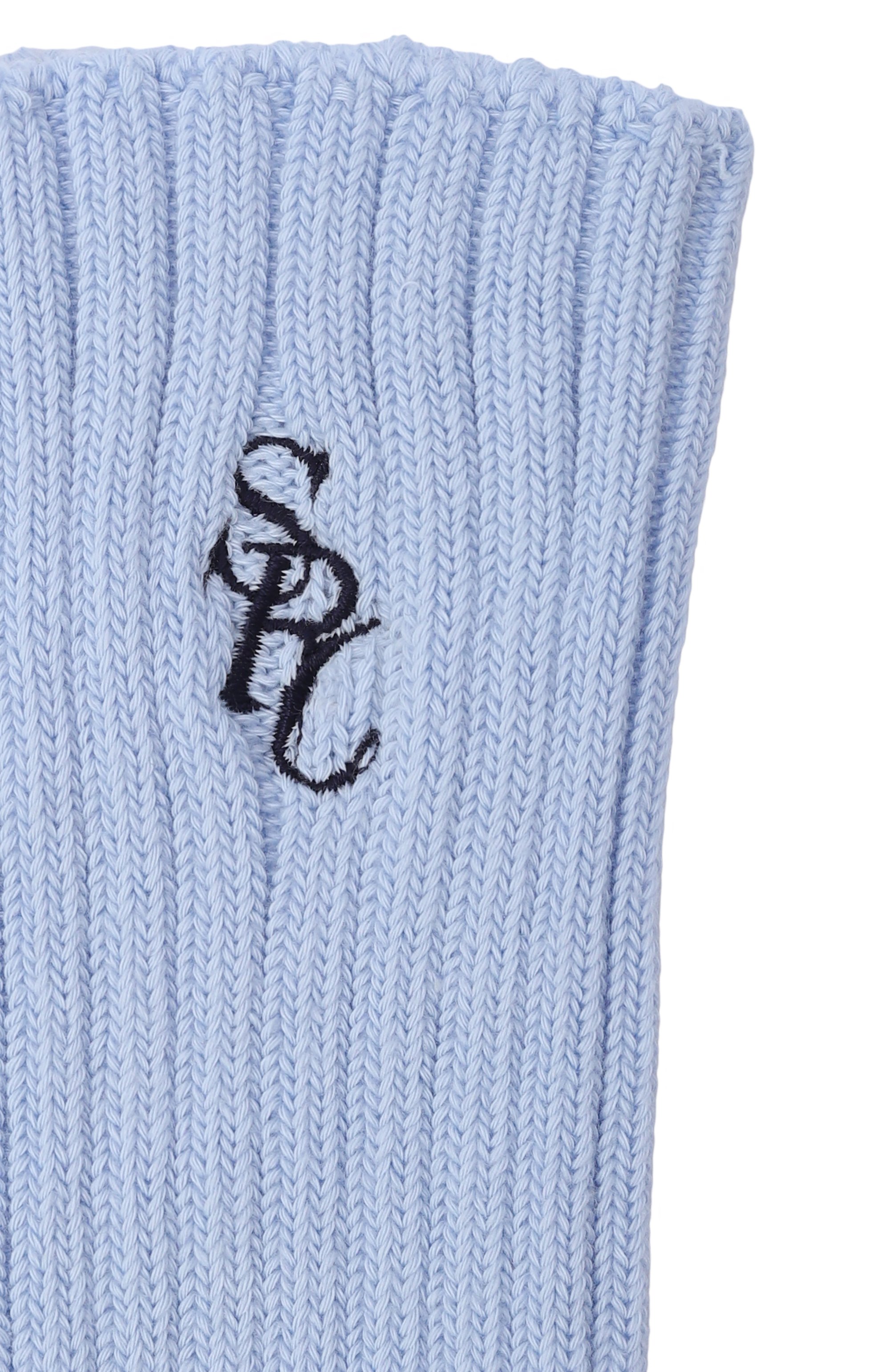 Хлопковые носки SPORTY AND RICH голубого цвета по цене 5720 руб., арт. AC09775302BL90, фото 2 Хлопковые носки SPORTY AND RICH, арт. AC09775302BL90, фото 2