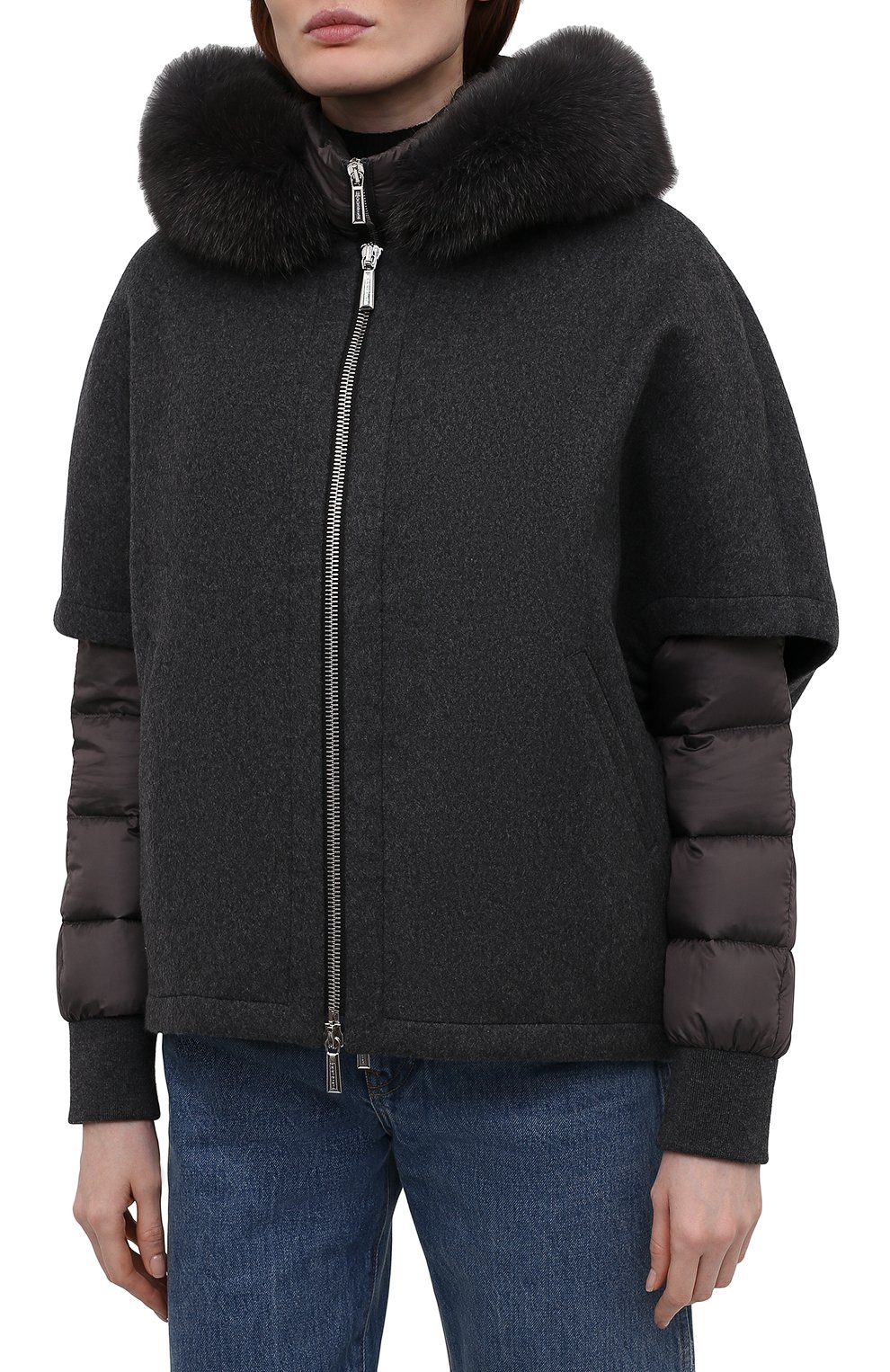 Комплект из шерстяной накидки и пуховой куртки MOORER, арт. PEGAS0-CZI/M0DGI300009-TEPA386, фото 3