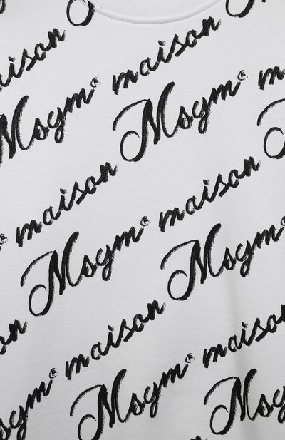 Хлопковый свитшот MSGM KIDS, арт. S4MSJGSW128, фото 3