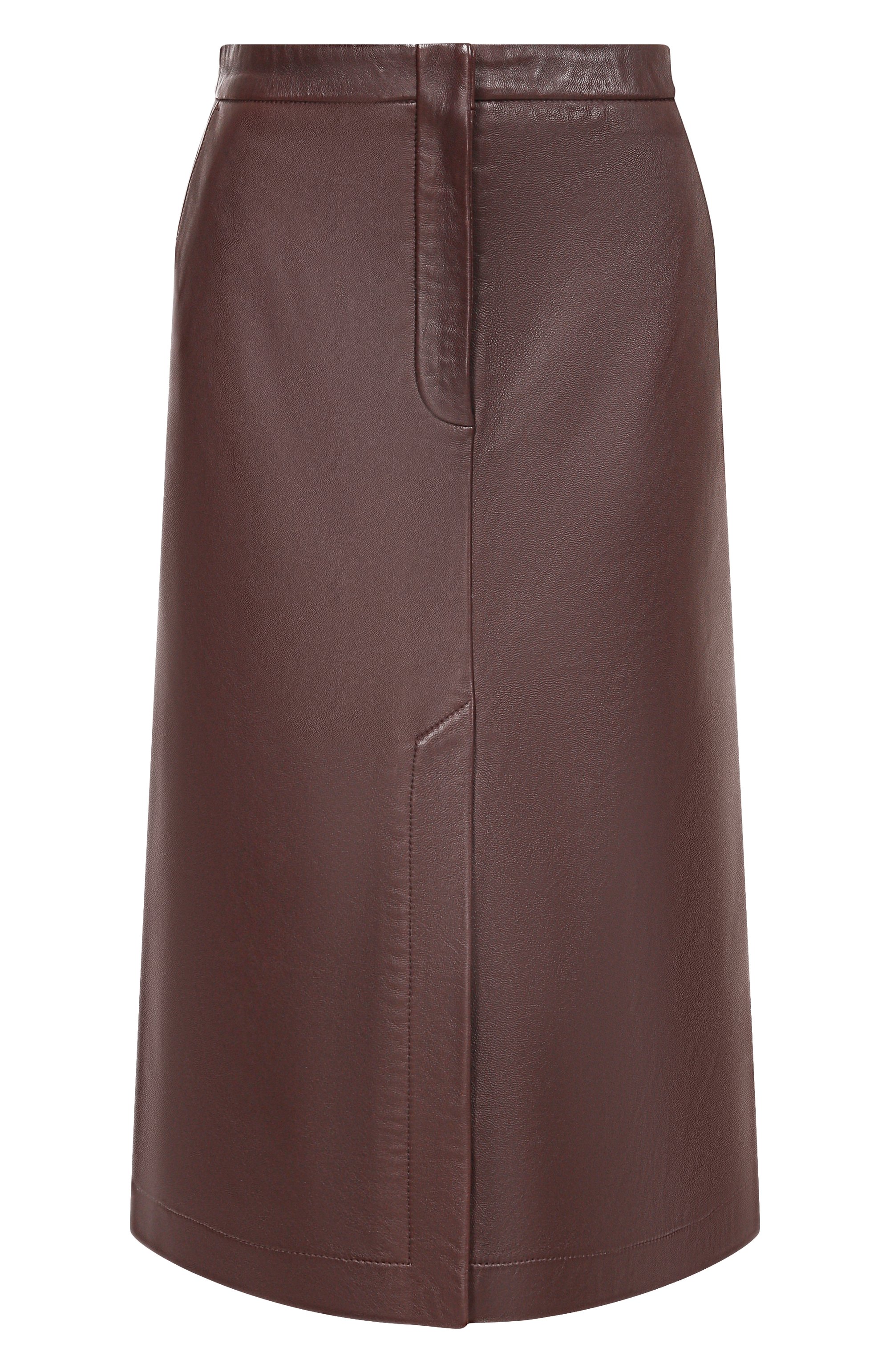 Кожаная юбка 12 STOREEZ коричневого цвета по цене 65000 руб., арт. 124529, фото 1 Кожаная юбка 12 STOREEZ, арт. 124529, фото 1