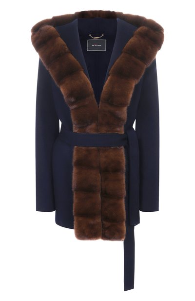 Женское кашемировое пальто с отделкой из норки KITON, арт. D60620DK05I3806