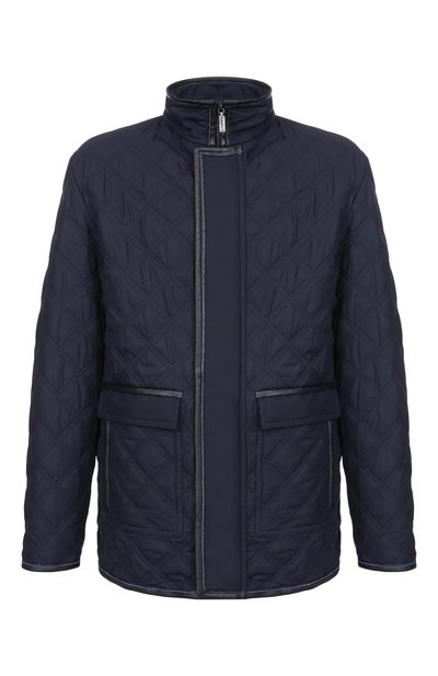 Мужская шелковая куртка с кожаной отделкой ZILLI, арт. ASTA01M0628VCQ000