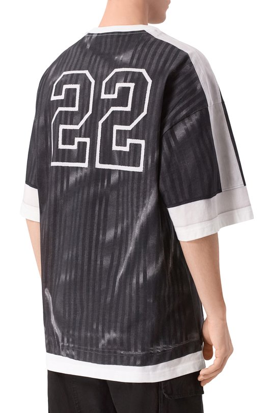 Хлопковая футболка Moschino A0701/0241 Серый  A0701/0241 Фото 4