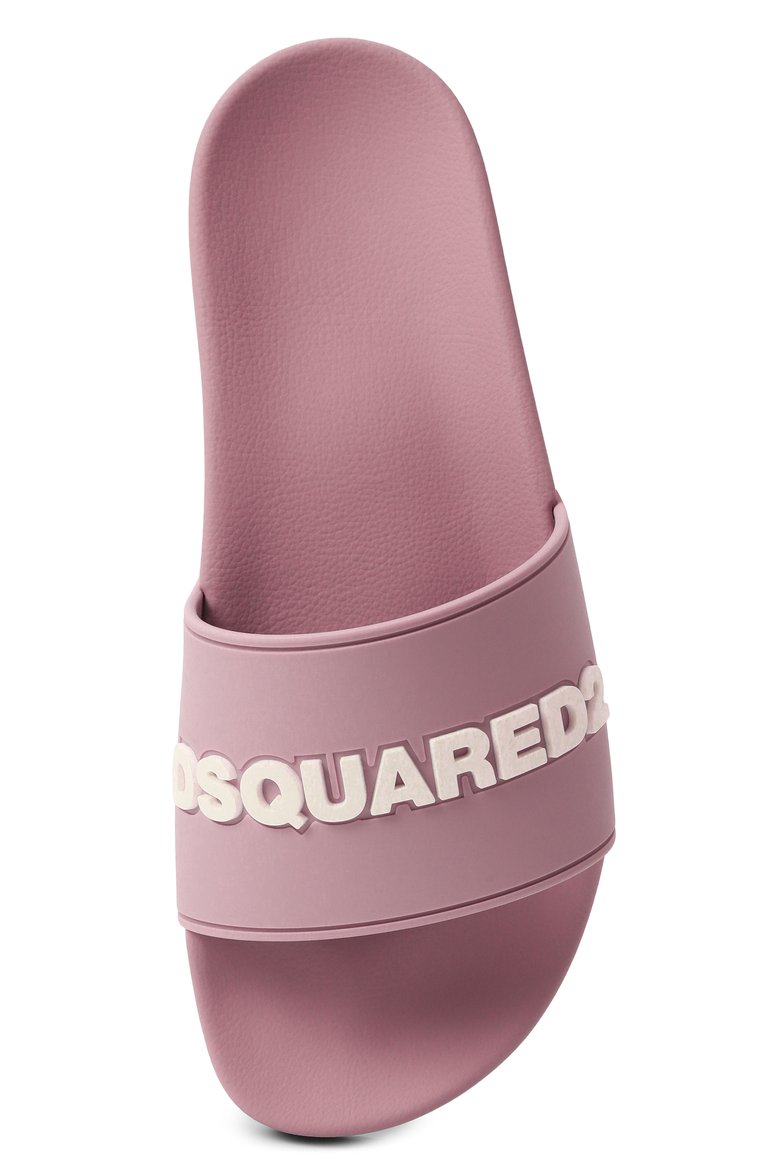 Женские шлепанцы DSQUARED2 сиреневого цвета, арт. FFW0017/17205013 | Фото 6 (Подошва: Платформа; Материал внешний: Резина)