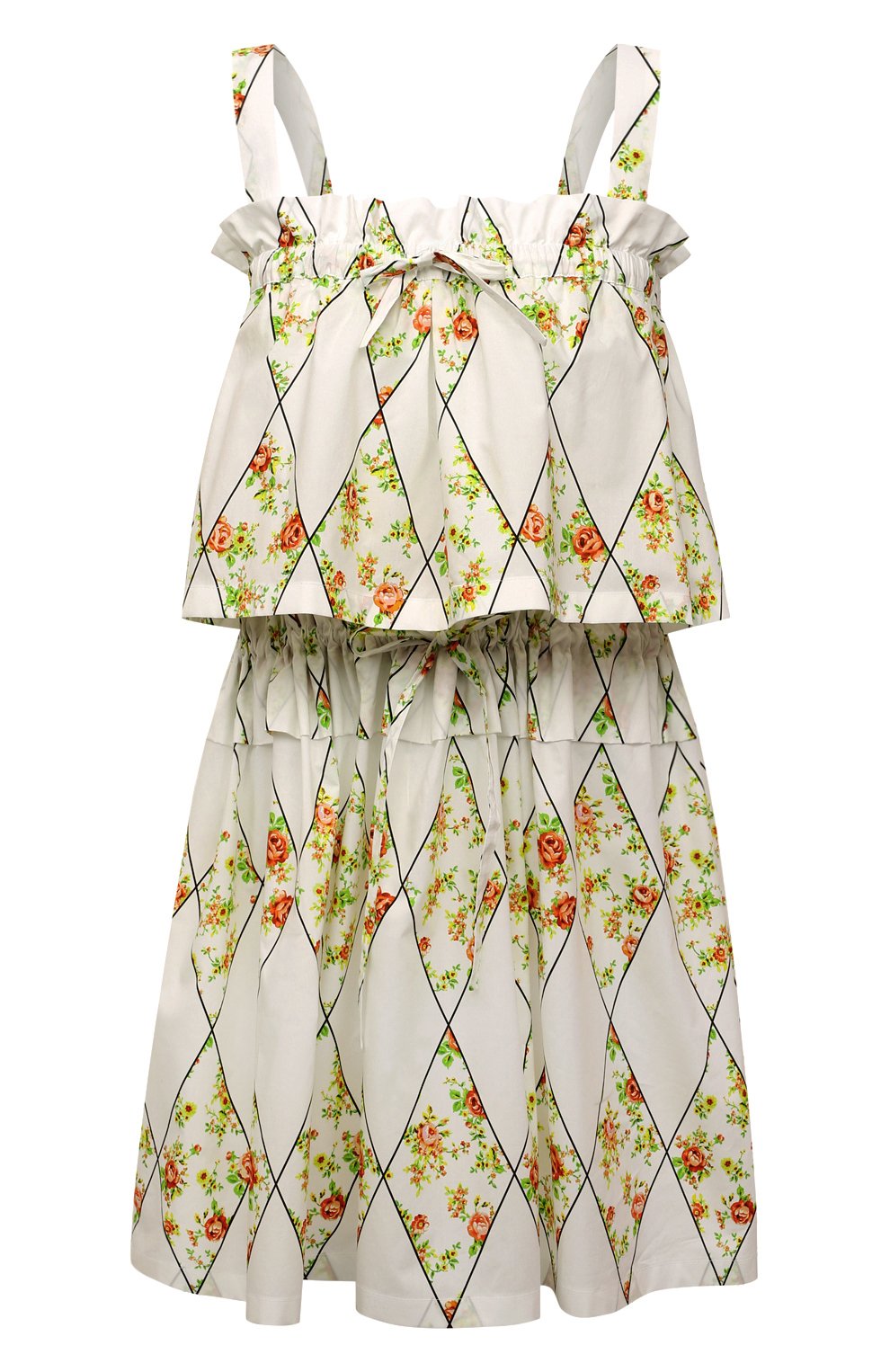 Хлопковое платье MSGM молочного цвета по цене 56250 руб., арт. 3241MDA16A 227152, фото 1 Хлопковое платье MSGM, арт. 3241MDA16A 227152, фото 1