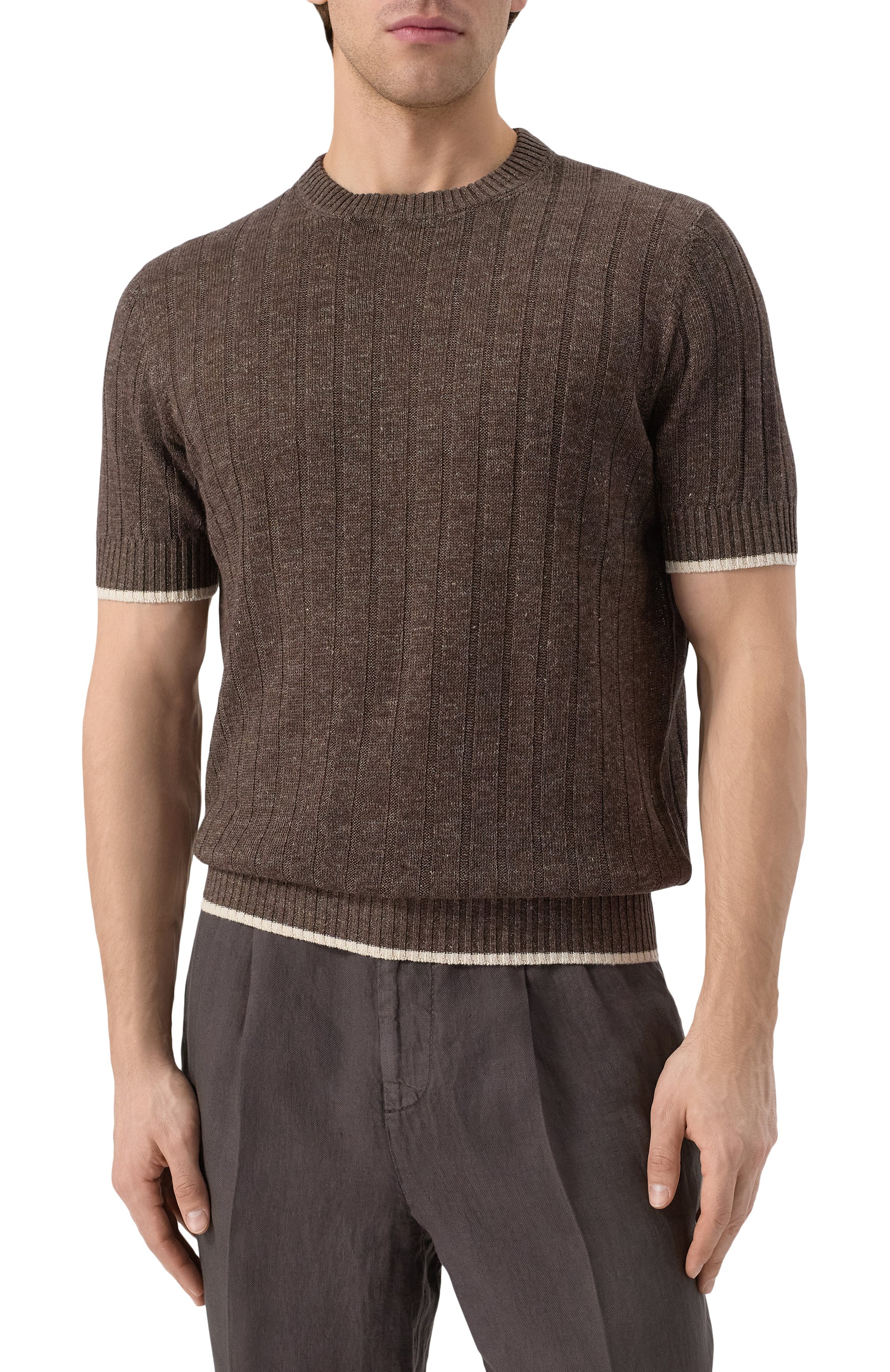 Джемпер изо льна и хлопка BRUNELLO CUCINELLI, арт. M2L707600, фото 3