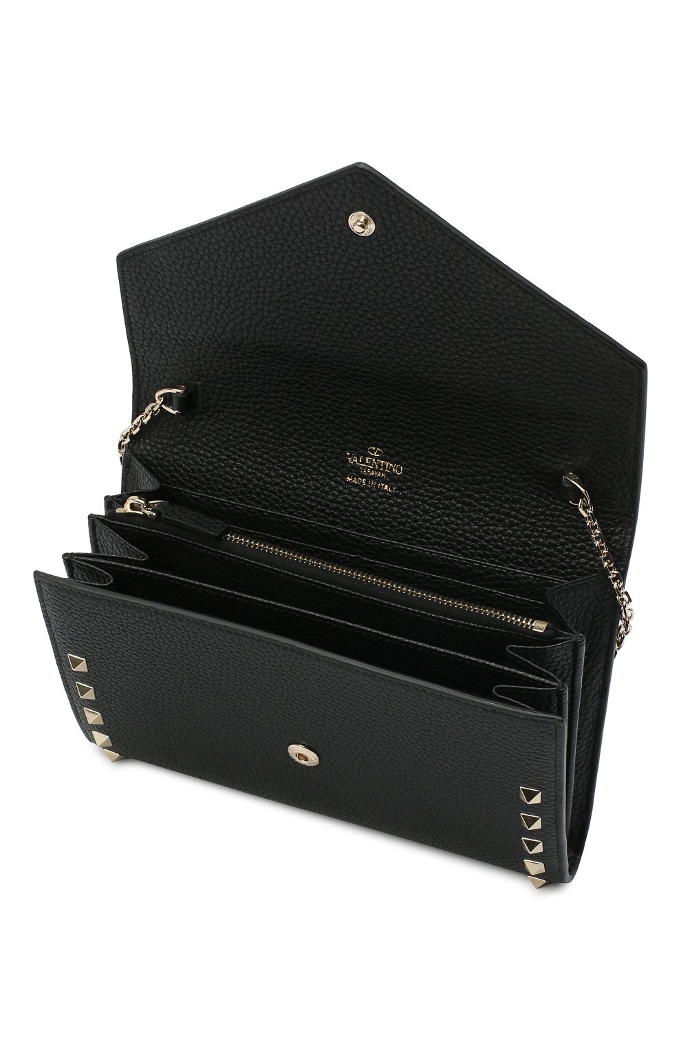 Сумка rockstud VALENTINO черного цвета по цене 129500 руб., арт. UW2P0Q48/VSH, фото 4 Сумка rockstud VALENTINO, арт. UW2P0Q48/VSH, фото 4