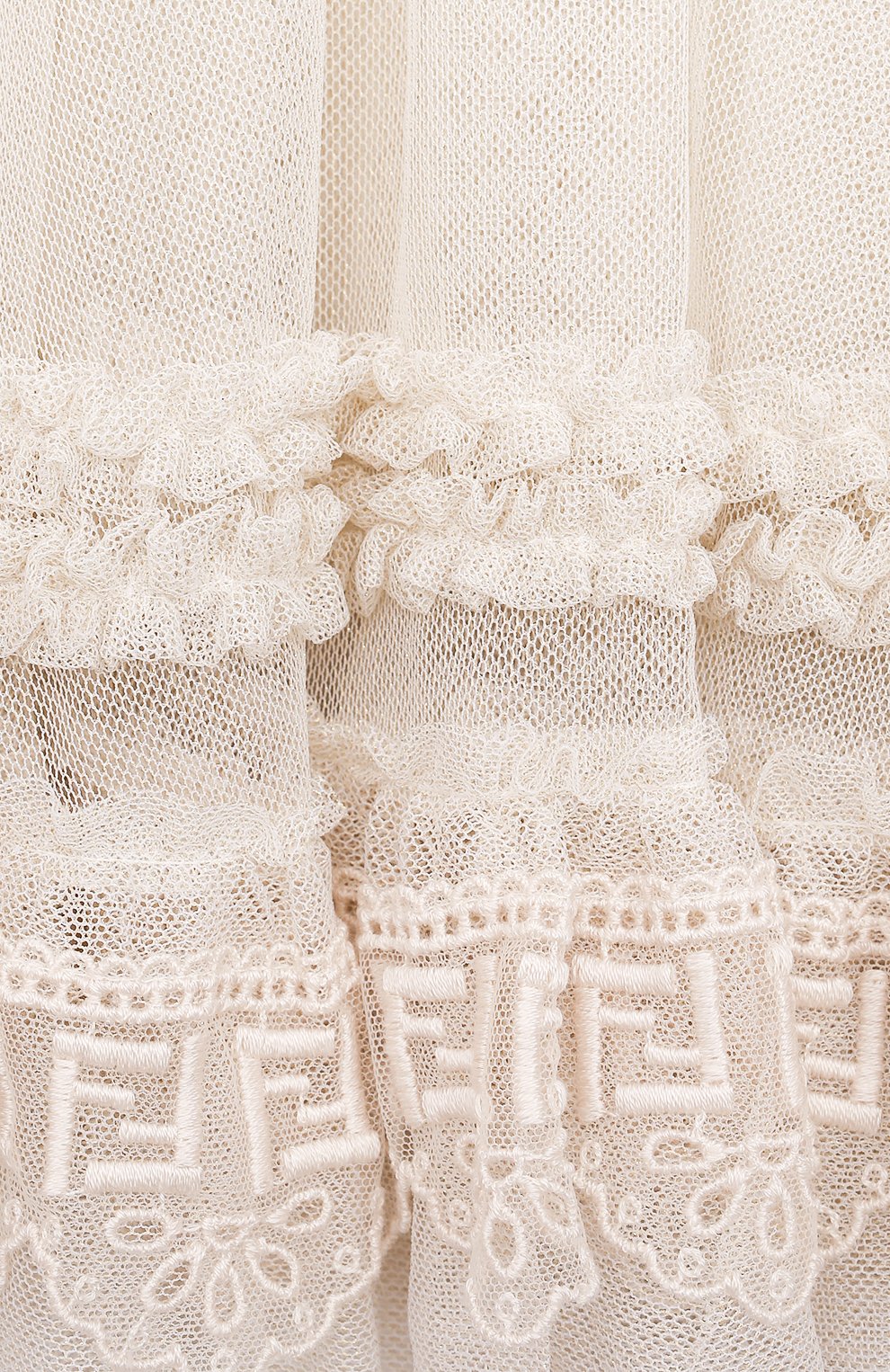 Платье FENDI бежевого цвета по цене 108500 руб., арт. BFB365/AEZF/12M-24M, фото 3 Платье FENDI, арт. BFB365/AEZF/12M-24M, фото 3