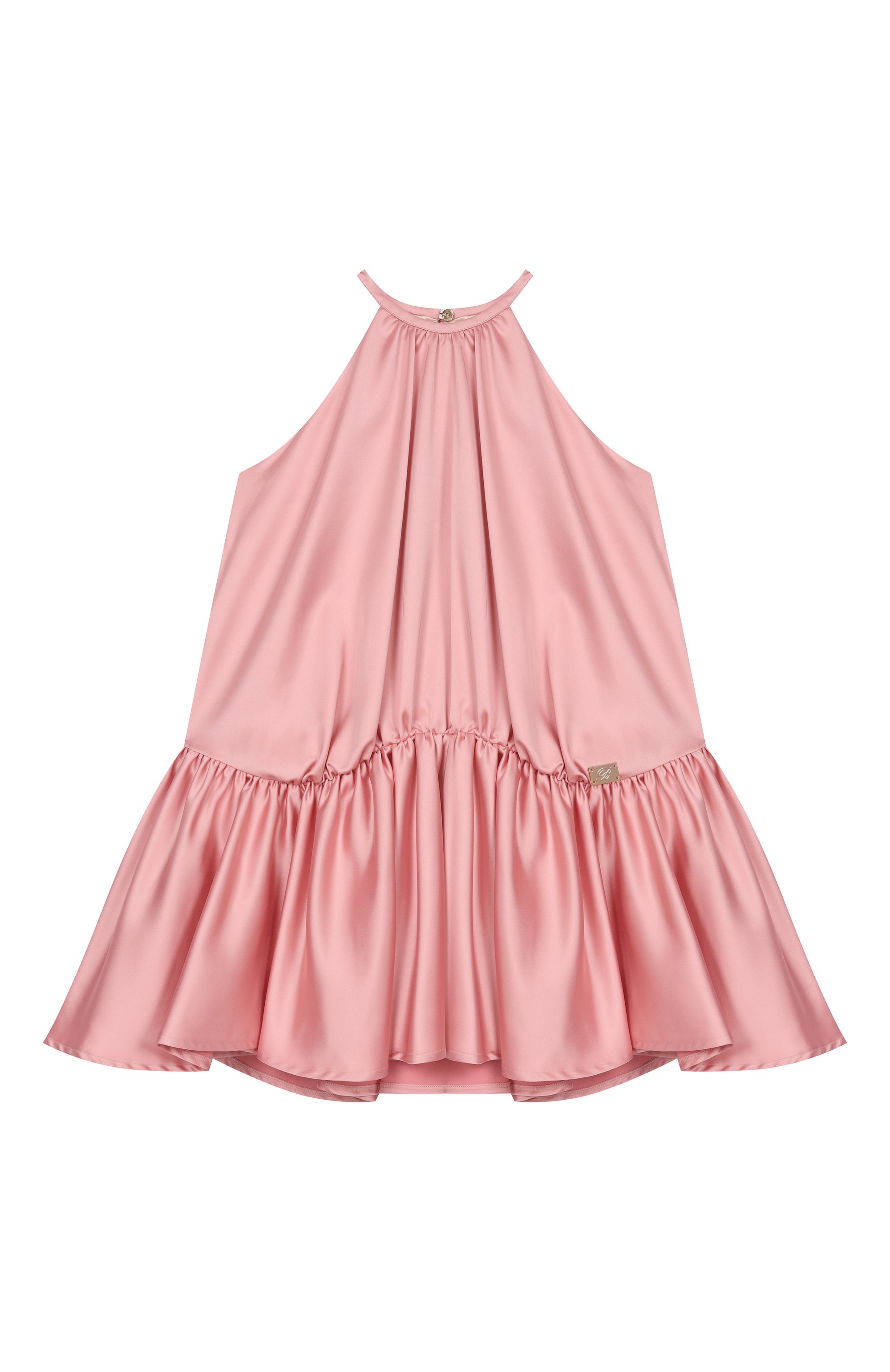 Атласное платье BLUMARINE розового цвета по цене 29900 руб., арт. BFAB0410/RA032_001, фото 1 Атласное платье BLUMARINE, арт. BFAB0410/RA032_001, фото 1