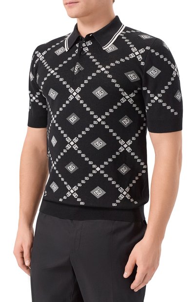 Поло из шерсти и шелка DOLCE & GABBANA, арт. GXZ02T/JGMA7, фото 3