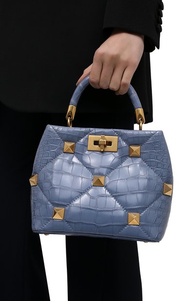 Сумка roman stud small из кожи аллигатора VALENTINO, арт. WW2B0I97/SXY/AMIS, фото 2