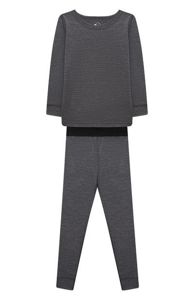 Комплект из лонгслива и брюк WOOL AND COTTON темно-серого цвета по цене 8360 руб., арт. WRUFP, фото 1 Комплект из лонгслива и брюк WOOL AND COTTON, арт. WRUFP, фото 1