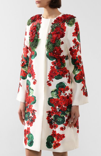 Шелковое пальто DOLCE & GABBANA, арт. F0W97Z/GDM77, фото 3