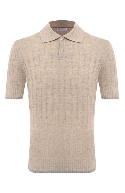 Поло изо льна и хлопка BRUNELLO CUCINELLI, арт. M2L70B2256, фото 1