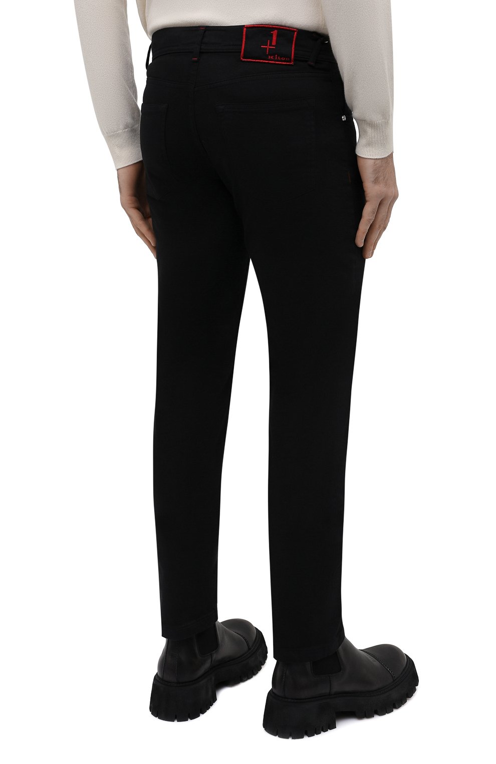 Джинсы KITON черного цвета по цене 136000 руб., арт. UPNJS/J0359A, фото 4 Джинсы KITON, арт. UPNJS/J0359A, фото 4