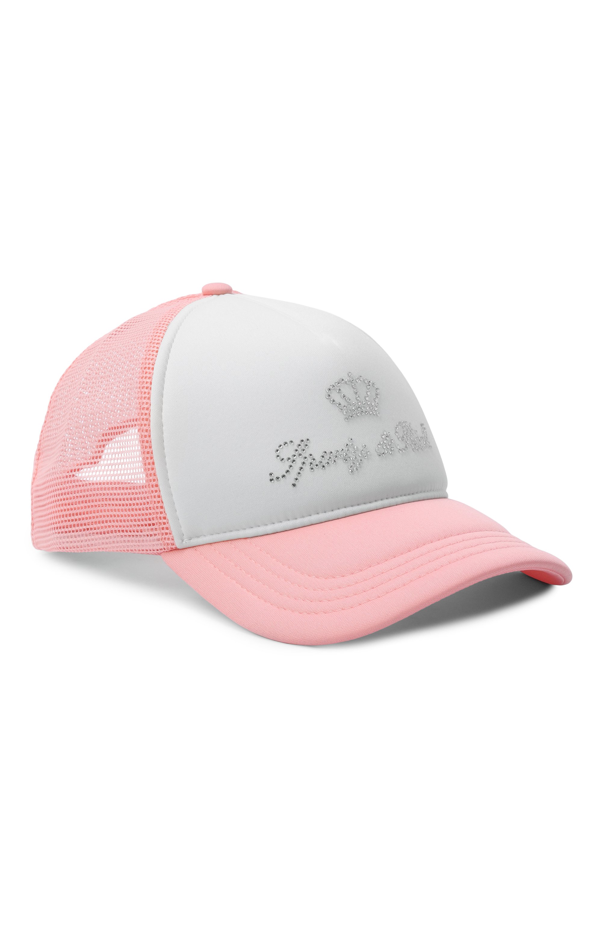 Бейсболка SPORTY AND RICH розового цвета по цене 12150 руб., арт. AC100716689WH099/JUICY CR0WN TRUCKER HAT, фото 1 Бейсболка SPORTY AND RICH, арт. AC100716689WH099/JUICY CR0WN TRUCKER HAT, фото 1