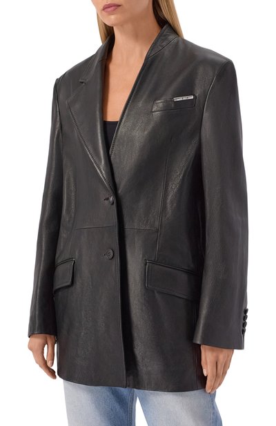 Кожаный жакет THE ATTICO, арт. 251WCG00084/LBT137AA, фото 3