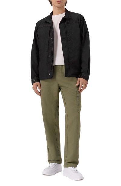 Брюки из хлопка и льна C.P. COMPANY, арт. 18CMPA062A006273G, фото 2