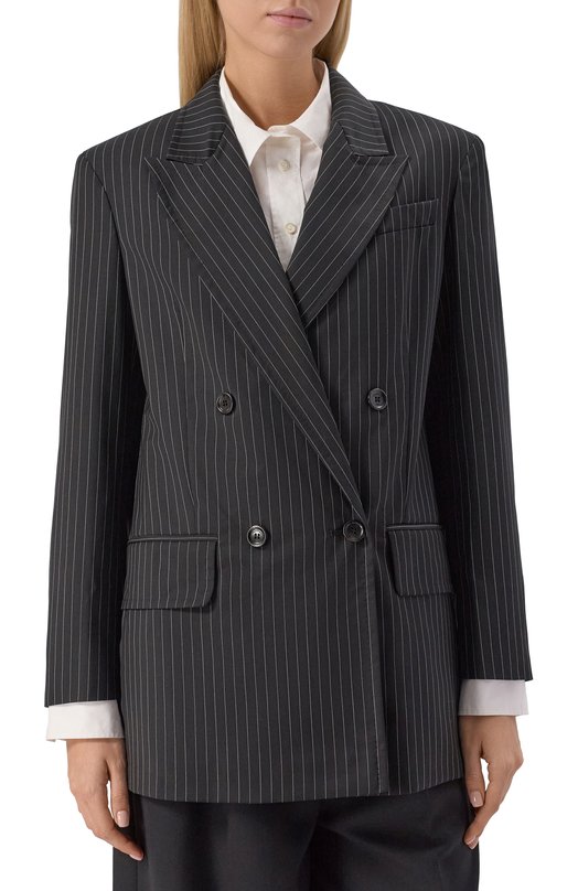 Шерстяной жакет Max Mara MATTIA Чёрный  MATTIA Фото 3