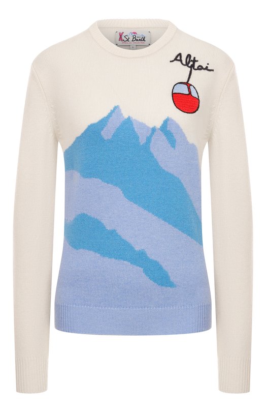 Свитер из шерсти и вискозы MC2 Saint Barth QUE0018-04173I/NEW QUEEN C Кремовый QUE0018-04173I/NEW QUEEN C